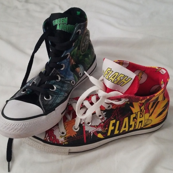 dc comic flash converse shoes